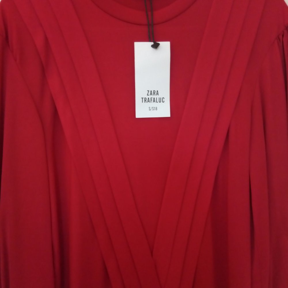 Zara Trafaluc Pleated Tunic Dress - Small - Picture 4 of 6